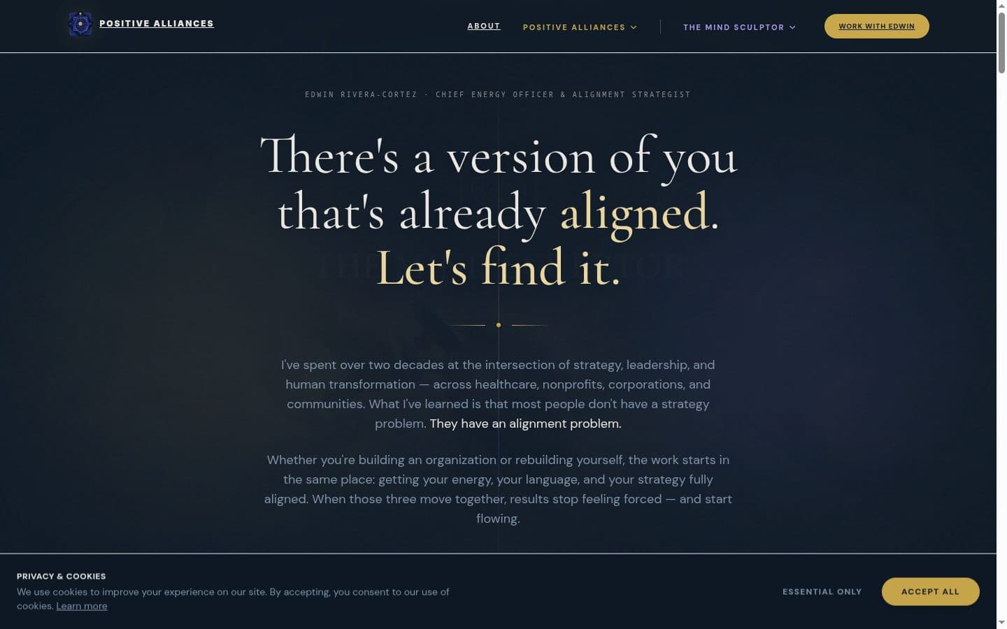 A website that evolves with the business · Positive Alliances